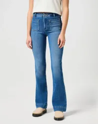 Wrangler - Jeans Flare, für Damen, Blau, Größe W28/L32