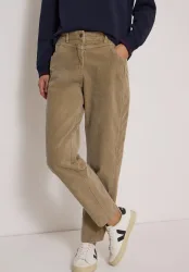 Mid Waist Barrel Leg Hose im Casual Fit