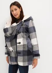 bonprix Woll-Umstandsjacke  mit Teddyfutter / Tragejackeblau 44Damen