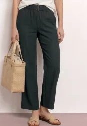 Wide Leg Hose mit Gürtel im Casual Fit