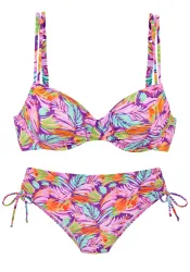 Vivance Bügel-Bikini mit farbenfrohem Blätterdruck