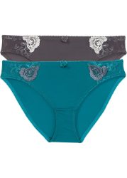 bonprix Slip Packung, 2 Stk. klassischer Stil, bequeme Passform, aus Polyamid und Elasthan