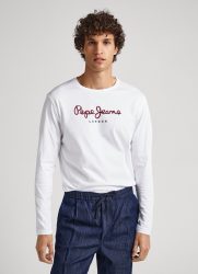 Pepe Jeans London - T-Shirt, langarm, für Herren, Weiss, Größe S