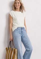 Dropped Shoulder Shirt mit Raffung