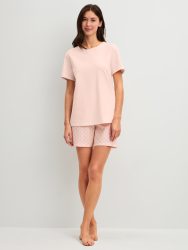 Calida - T-Shirt, kurzarm, für Damen, Chrom, Größe S