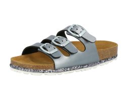 Lico Sandalen BIOLINE Sensation mit Glitzer in silber in Gr. 30