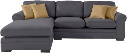 Timbers Ecksofa »Broughton«, weicher Sitzkomfort, incl. 4 Zierkissen, Keder