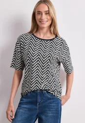 STREET ONE Shirttop Sommershirt mit Allover-Print