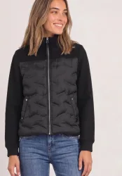 Strukturmix Jacke mit geklebter Steppung