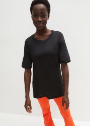 bonprix T-Shirt bequeme Passform, Halbarm, sportlicher Stil, mit Mesheinsatz im Rücken