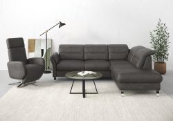 sit&more Ecksofa »Grenoble«, inklusive Federkern, wahlweise mit Bettfunktion, Stauraum, Armteilverstellung und Kopfteilverstellung