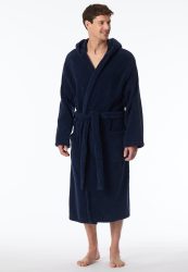 Schiesser - Essentials - Bademantel, für Herren, Dunkelblau, Größe M