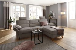 Home affaire Ecksofa »Westerland«, Federkern-Polsterung, wahlweise mit Bettfunktion, Bettkasten und Armlehnverstellung