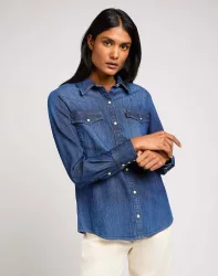 Lee, Lee - Hemden Regular Western Shirt, für Damen, Marine, Größe S