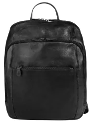 Piké Laptoprucksack echt Leder, Made in Italy