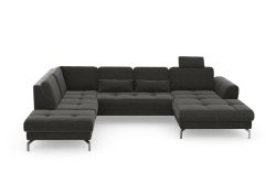 sit&more Wohnlandschaft »Bendigo V«, inklusive Sitztiefenverstellung, Bodenfreiheit 15 cm, wahlweise in 2 unterschiedlichen Fussfarben