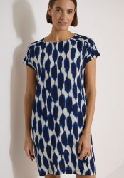 Cecil Druckkleid Ohne Taschen Sommerkleid mit Capsleeves und grafischem Muster