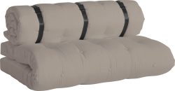 Karup Design, Karup Design BUCKLE UP OUT™ Sofa Beige mit 2 Matratzen und schwarzem Gürtel