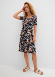 bonprix Jerseykleid für warme Tage, aus Viskose mit Elasthan, A-Linien-Schnitt