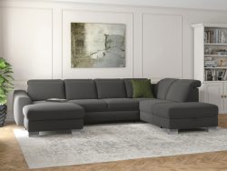 sit&more Wohnlandschaft »Durness«, mit Federkern und hochwertigen Edelstahlfüssen, wahlweise mit Kopfteilverstellung, optional mit Bettfunktion und Stauraum