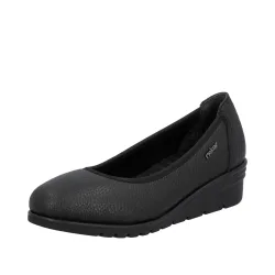 Rieker Keilpumps Ballerina, Schlupfschuh, Slipper mit leichter Struktur im Obermaterial