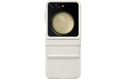 Samsung -  Z Flip5 Flap Eco-Leather Case, Beige