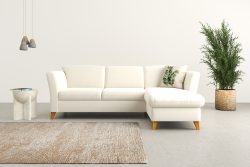 Home affaire Ecksofa »Trelleborg«, Federkern-Polsterung, wahlweise mit Bettfunktion und Bettkasten, Kopfstützen optional