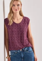 STREET ONE Shirttop Sommertop mit Allover-Print