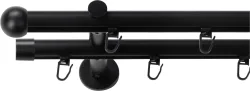 SN DECO GROUP Gardinenstange Ø 19 mm 2 läufig-läufig Fixmass;kürzbar
