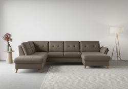 sit&more Wohnlandschaft »Göteborg«, inklusive Sitztiefenverstellung und Federkern, wahlweise mit Bettfunktion und Bettkasten