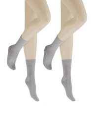 Hudson - Socken  2er Pack, für Damen, Silber, Größe 35-38