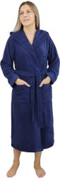 andas Damenbademantel »»Livia««, (1 St.), gemusterter Bordüre, langer Bademantel Damen, 100% Baumwolle, XS-2XL