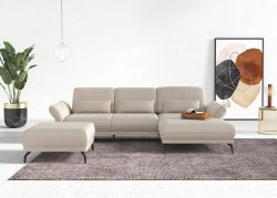 INOSIGN Ecksofa »Coco«, wahlweise mit Sitztiefen, Armteil- und Kopfteilverstellungim Cord, mit Füssen 15 cm hoch