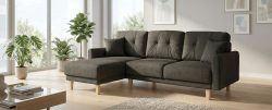 Home affaire Ecksofa »Triplo«, wahlweise mit Bettfunktion und Bettkasten, Zierkissen