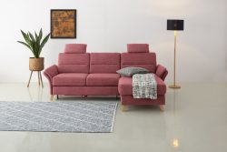 Home affaire Ecksofa »Westerland«, Federkern-Polsterung, wahlweise mit Bettfunktion, Bettkasten und Armlehnverstellung