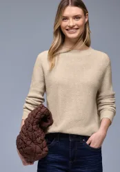 STREET ONE Strickpullover mit Knopfdetail