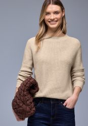 STREET ONE Strickpullover mit Knopfdetail