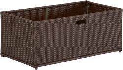 Auflagenbox, (B/H/T): ca. 95x39x49 cm, Polyrattan, braun