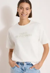 Cecil Sweater, Kurzarm Sweatshirt mit Embroidery