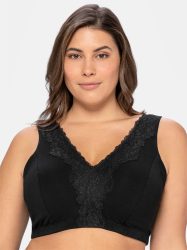 Sheego Bügelloser BH, in Bustier-Form, mit Spitzenborte