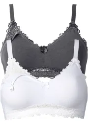 bonprix Still BH ohne Bügel mit Bio-Baumwolle (2er Pack)grau 75Damen