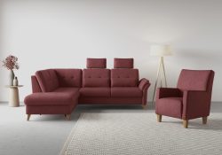 sit&more Ecksofa »Göteborg«, inklusive Sitztiefenverstellung und Federkern, wahlweise mit Bettfunktion und Bettkasten