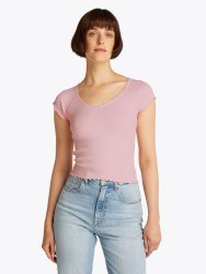 Tommy Jeans - T-Shirt, für Damen, Pink, Größe XL