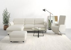 sit&more Ecksofa »Grenoble«, inklusive Federkern, wahlweise mit Bettfunktion, Bettkasten, Armteilverstellung und Kopfteilverstellung