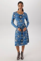 Aniston SELECTED Jerseykleid mit gerafften Taillenbund - NEUE KOLLEKTION