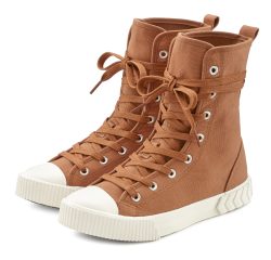 LASCANA Stiefelette, High Top Sneaker aus Textil im trendigen Combat Look