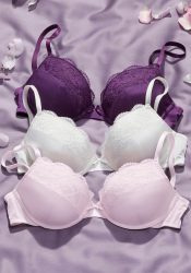 petite fleur Push-up-BH Packung, 3 Stück, mit Bügel & herausnehmbaren Kissen