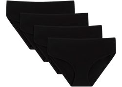 bonprix Panty Packung, 4er, aus Baumwolle und Elasthan, bequeme Passform, Maxipanty-Schnitt