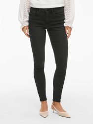 VILA - Jeans, Skinny Fit, für Damen, Schwarz Denim, Größe M