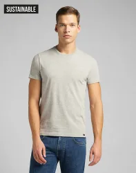 Lee - T-Shirt Crew 2 pack, für Herren, Taubengrau, Größe XL